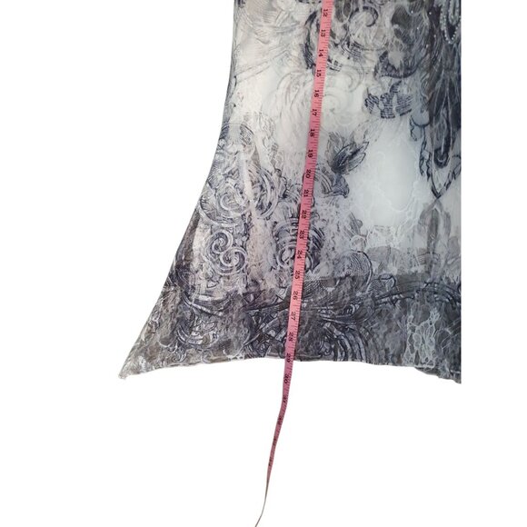 Vintage Dressbarn Lace Jem Sheer Layered Large Gothic Y2K Rocker Biker Tee - Picture 9 of 14